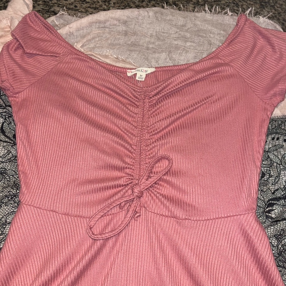 Pink Ruched Dress